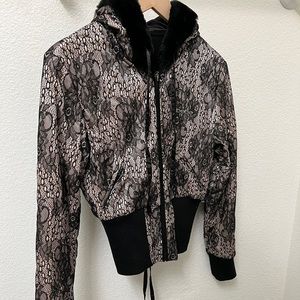 Bebe laced puffers jacket